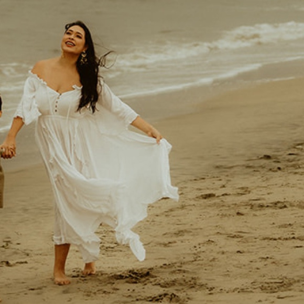 NEW FREE PEOPLE Beach Bliss Maxi Dress In Ivory